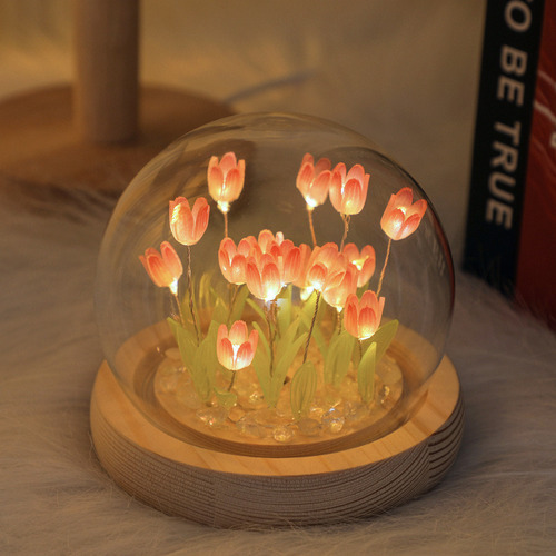 Decoración De Mesa Con Luz Nocturna De 16 Tulipanes.