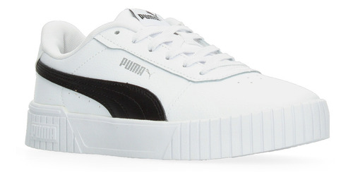 Tenis Dama Puma Carina 2.0 Blanco Casual Básico Cintas Ajustables Cómodo Para Mujer