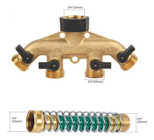 Divisor De Manguera De Jardín, Conector De Manguera A
