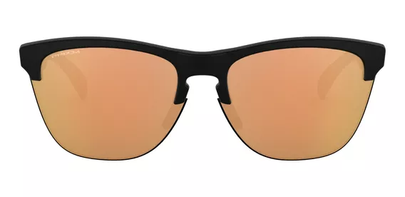 Anteojos de sol Oakley Frogskins Lite Standard con marco de plástico color matte black, lente ruby de plástico prizm, varilla matte black de plástico - OO9374