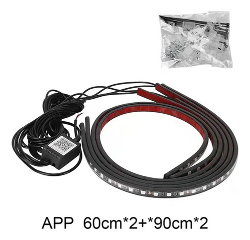 Tira De Luces Led Rgb Flexibles Para Chasis De Coche B (4 Pi