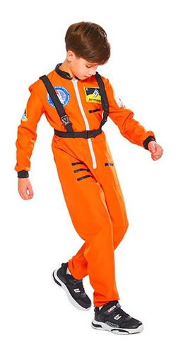 Imagem 4 de 10 de Fantasia Astronauta Menino Menina Macacão Traje Espacial