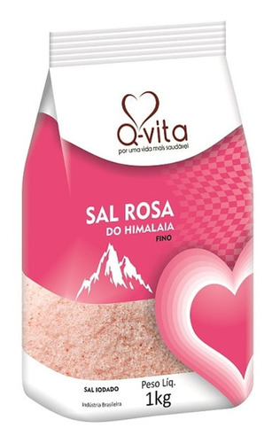 Sal Rosa Himalaia Fino Q-vita Pacote 1 Kg