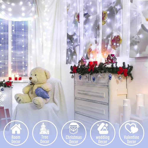 Cadena De Luces Led Navideñas De 20 M Y 200 Pulgadas, Navida