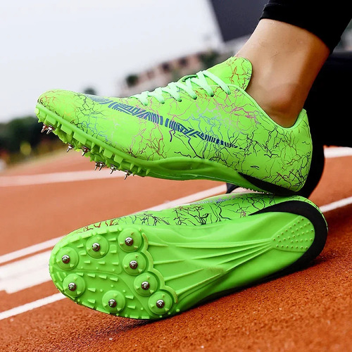 Zapatillas De Atletismo Bicolor Con Púas Para Hombre Y Mujer, Entrenamiento De Maratón