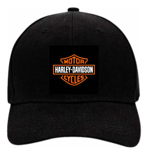 Gorra Harley Davidson Negra, Algodón, Ajustable