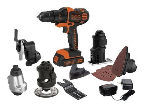 Kit 6en1 Matrix Inalambrica Black & Decker Bdcdm6kitc-ar Black + Decker Bdcdm6kitc-ar