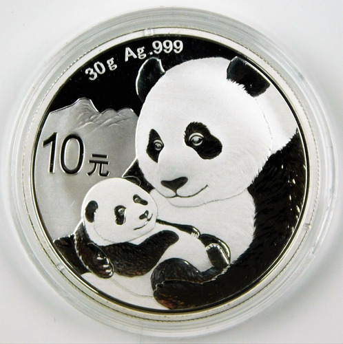 Moneda China 2017 30grs Plata Pura .999 Templo/panda