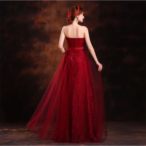 Vestido longo para formatura cor vinho sales