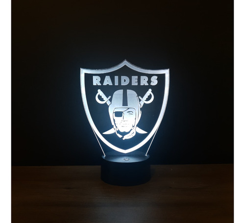 Lámpara Led Las Vegas Raiders Nfl Rgb Personalizada