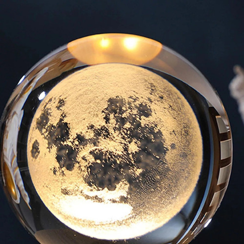 Luna Planeta Bola De Cristal Luz Nocturna