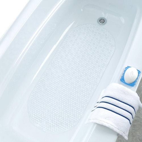 Slipx Solutions Clear Bubble Bath Mat Con Protección Microb
