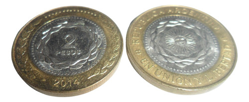 Moneda Argentina 2 Pesos 2014