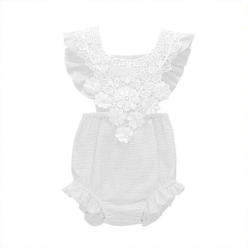 Mono De Encaje Con Estampado Floral Para Bebé Recién Nacida
