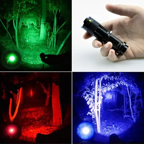3x Red Green Blue Light Bright Small Flashlights | MercadoLivre