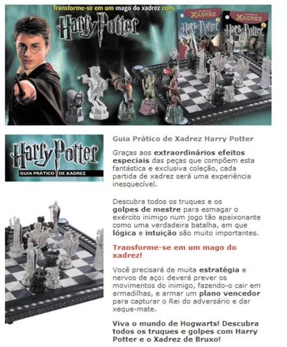 Tabuleiro De Xadrez Harry Potter Exclusivo Completo + Peças