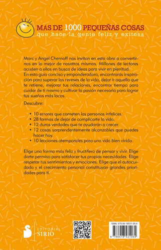 + de 1000 pequeñas cosas que hace la gente feliz y exitosa, de Chernoff, Marc. Editorial Editorial Sirio, tapa blanda en español, 2021