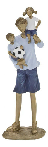 Casal Com Filhos Decoração Estatua De Familia Escultura Cor Familia Futebol 257-514