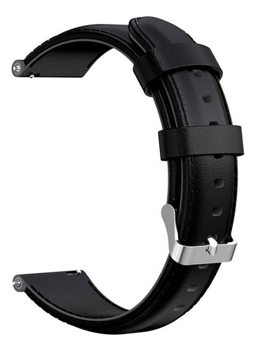 Correa de piel lisa negra para Galaxy Watch Active 1