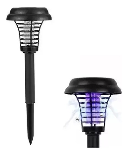 Lampara Led Solar Estaca Exterior Mata Mosquito 40cm D Largo