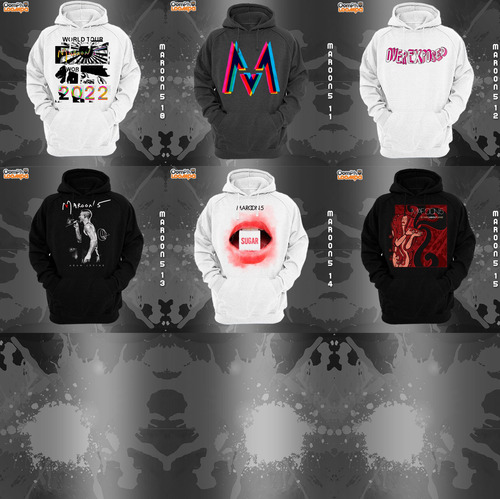Sudaderas Maroon 5 Adam Levine Full Color - 15 Modelos Disp