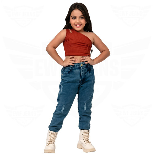 Calça Jeans Skinny Feminina Infantil Menina - 2 A 8 Anos