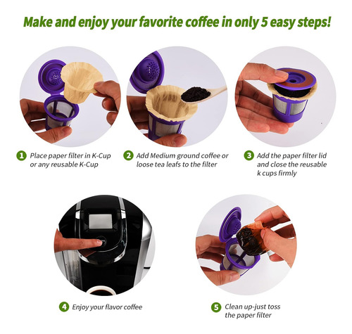 Filtros De Papel Desechables Para Tazas De Café Keurig Fi...