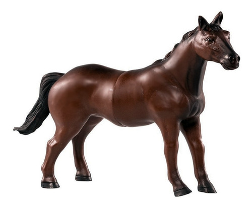 Brinquedo Cavalo Marrom Animais Da Fazenda 31cm - Db Play