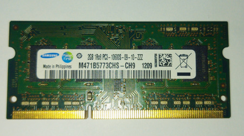 Memoria Ram Samsung Ddr3 2gb Laptop Pc3 10600 1333mhz