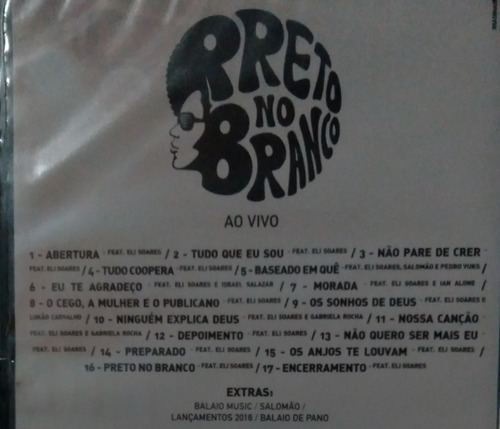 Preto No Branco Cd/dvd Ao Vivo Lacrado Original Cristão