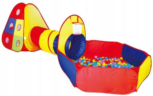 Imagen 1 de 9 de Carpa Pelotero Castillo Autoarmable Con Tunel + 100 Pelotita
