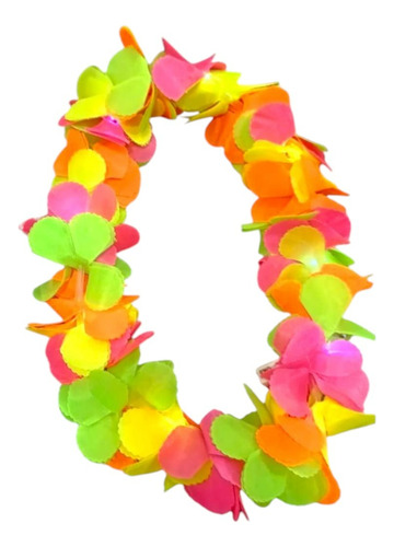 Collar Luminoso Fluo Con Luz X1 Cotillón Carioca Para Fiesta Multicolor Fluo