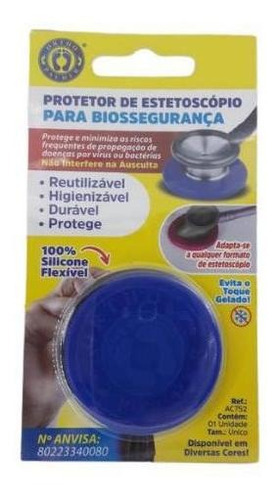 Protetor De Estetoscópio Para Biossegurança Azul