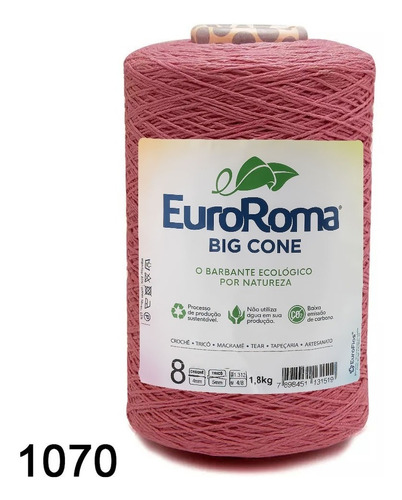 Barbante Euroroma Colorido 1070- Melancia N.6 1,8 Kg EuroFios