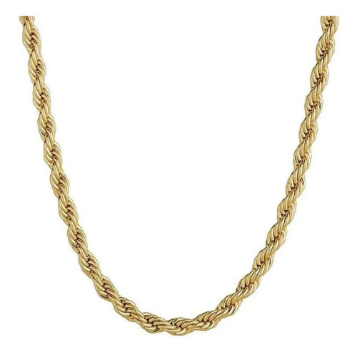 Collar Cadena Turbillon Unisex Acero Inoxidable Baño Oro 18k