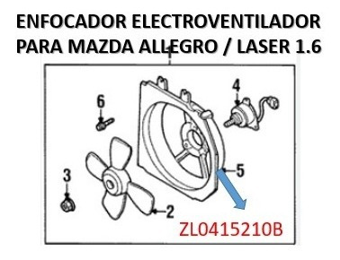 Enfocador Electroventilador Para Mazda Allegro Ford Laser1.6