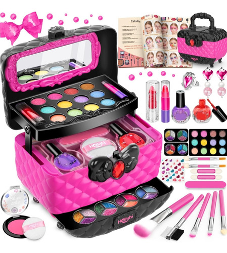 Kit De Maquillaje Para Uso En Niñas. Lavable Y No Tóxico