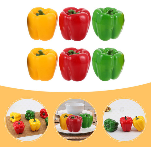 12 Unidades De Pimientos Morrones Con Forma De Vegetales Sim
