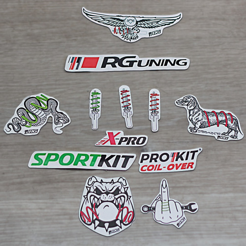 Set De Stickers Calcos Rgtuning Combo X12 Lowstore