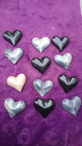 20 Corazones De Onix Y Mármol (Usado)