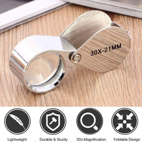 Lupa Ronton Lupa 30x Lente Lente Joyería Lupa Lupa De Metal