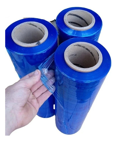 Rollo Azul, Nylon Stretch Para Pallets , Cajas Etc. 5kg