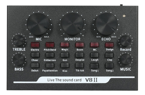 * V8ii Live Sound Card Bt Acompañamiento Mezclador De Audio