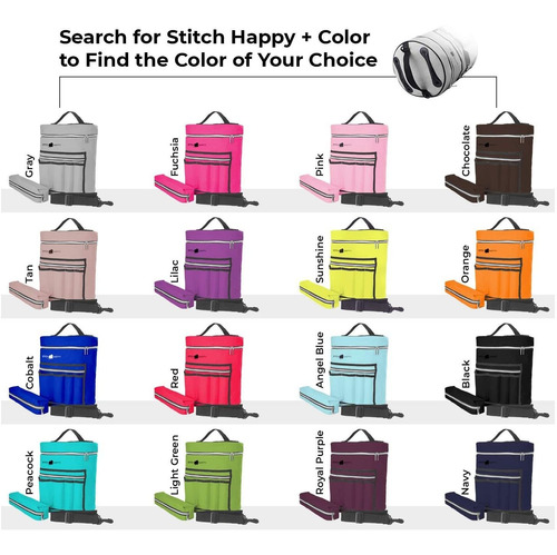 Stitch Happy - Bolsa Para Artículos De Tejer Con 7 Bolsillos