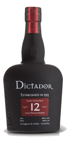 Rum Dictador 12 Anos 700ml