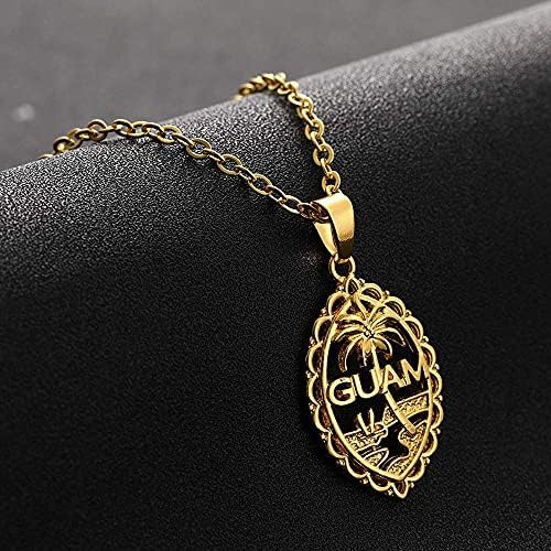 Sajayea, Collares Con Colgante De Mapa De La Bandera De Guam