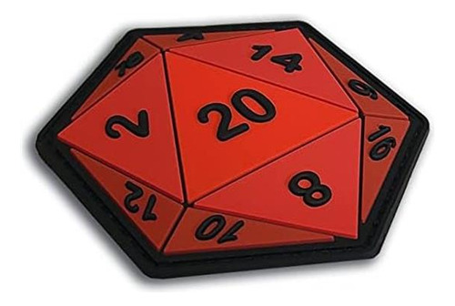 Parche Moral De Pvc D20 Dice ' Moral Divertido, Táctico, Par