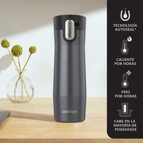 Contigo Westloop Autoseal Mug Al Vacío 591ml Gris Metalizado