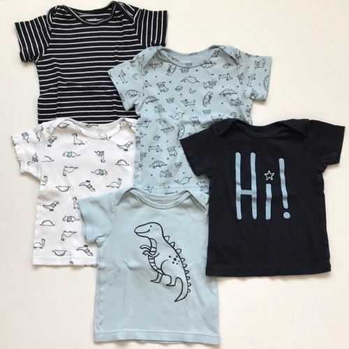 Carters Pack De 5 Remeras Manga Corta Bebe