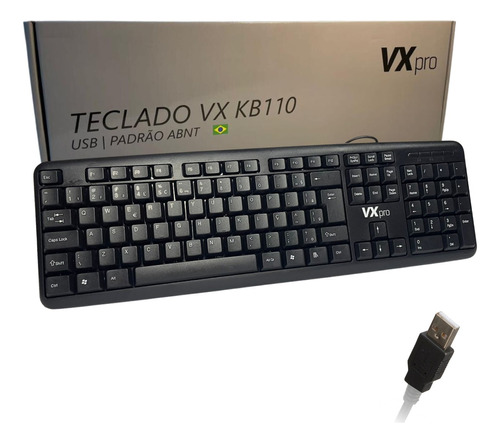 Teclado Usb Office Macio Com Fio Simples Para Escritório 